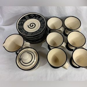Espresso Coffee/Tea Set - 15 pcs - Handcrafted in South Africa!